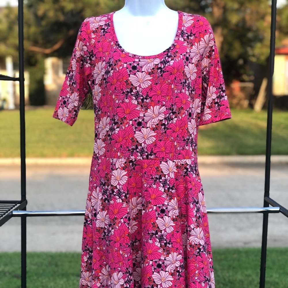 Adorable fun floral Lularoe Nicole dress